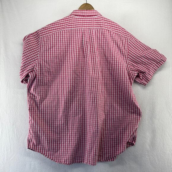 Vintage Ralph Lauren Shirt Men's 3XLT Pink White Check Pony Oxford OCBD 90s - Picture 8 of 9